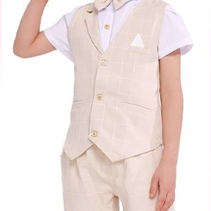 Boy’s Khaki Suit Vest